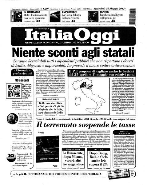 Italia oggi : quotidiano di economia finanza e politica